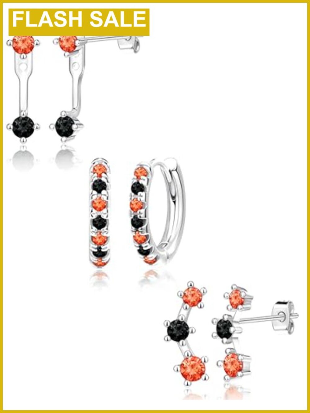 Gold Plated Hypoallergenic Stud Hoop Earring Jackets Set for Women